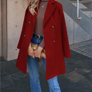 Red peacoat